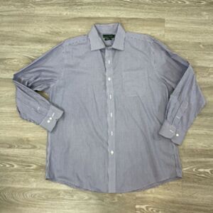 Lauren Ralph Lauren Purple/ Brown Plaid Slim Fit Button Up Shirt 17 1/2 34/35